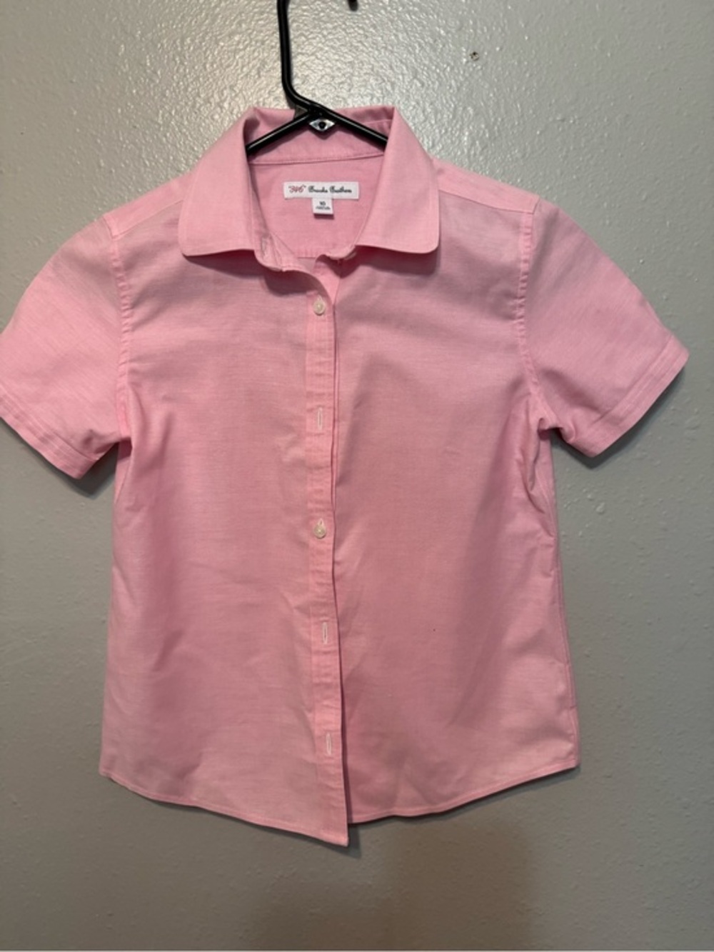 Brooks Brothers Pink Short-Sleeve Button-Down Shirt